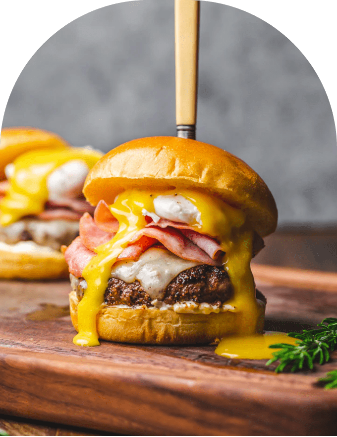 delicious finger licking cheese burger